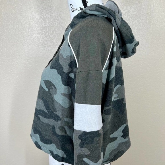 Aeropostale green camo hoodie long sleeve sweatshirt size L - Picture 10 of 11